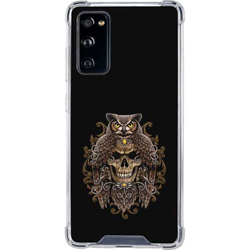 Skull and Owl by Sarah Richter Galaxy S20 FE Clear Case